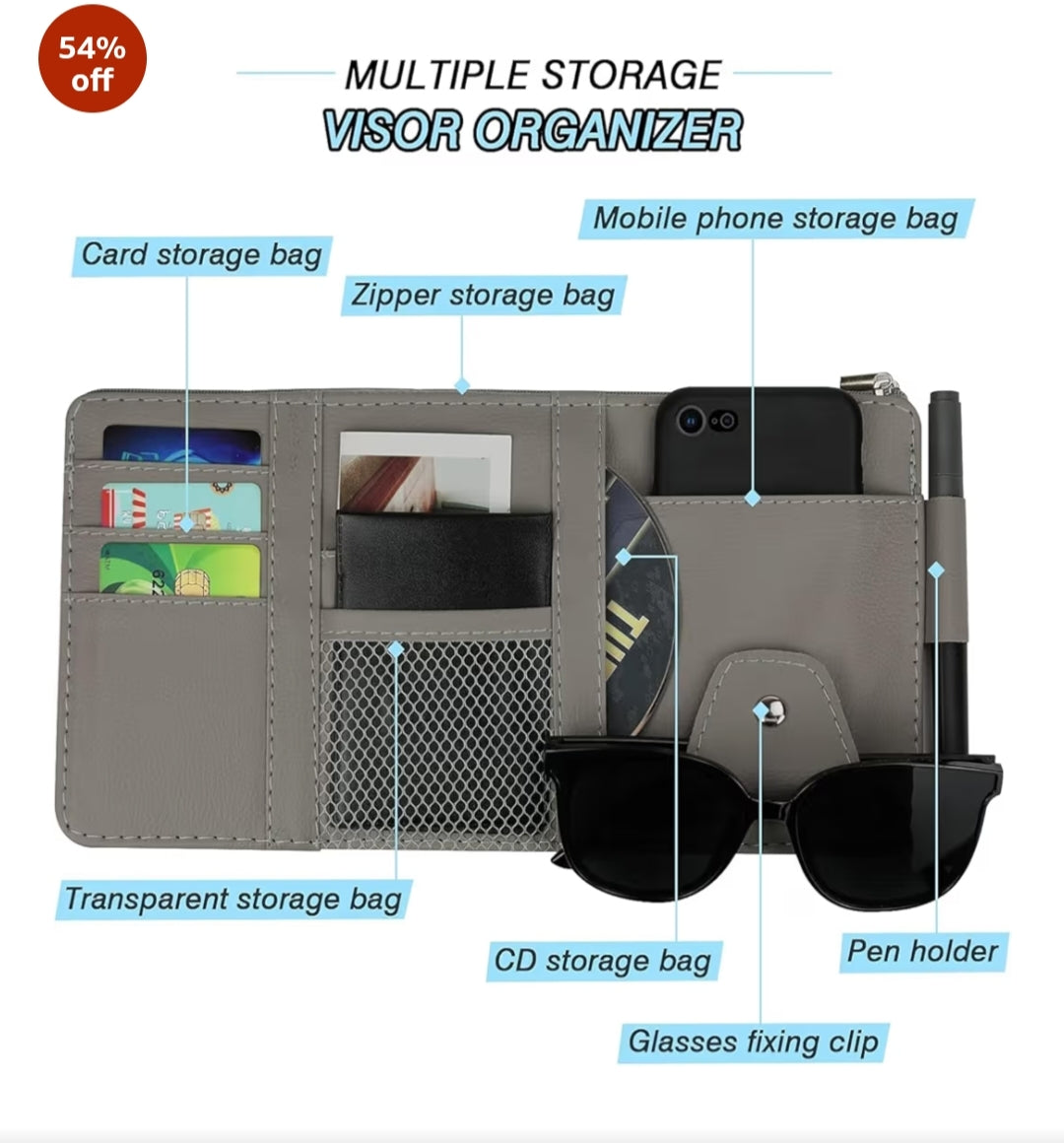 ANNIE Car Sun Visor Organizer
